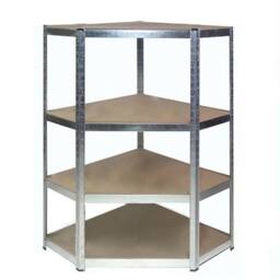 SPETLEK Galvanised Corner Shelving/Racking Garage in Silver - Size: 1800mm x 700mm