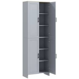 SPETLEK Grey Kitchen Cupboard Storage Cabinet with 6 Shelves for Home - thumbnail 3