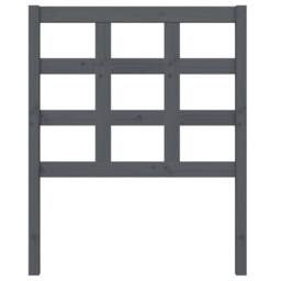 Berkfield Home Beautiful Bed Headboard Grey 80.5x4x100 cm Solid Wood Pine - thumbnail 1