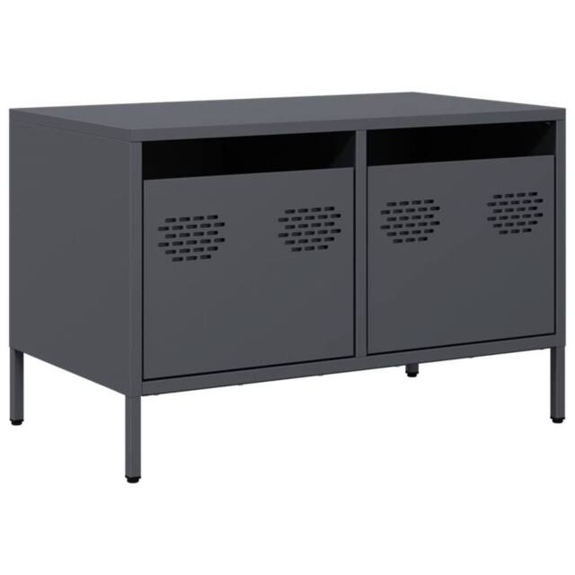 Berkfield Home TV Cabinet Anthracite 68x39x43.5 cm Cold-rolled Steel in Charcoal - image 1