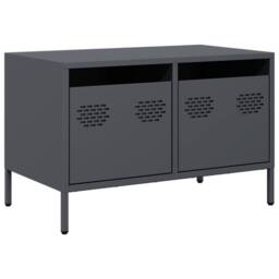 Berkfield Home TV Cabinet Anthracite 68x39x43.5 cm Cold-rolled Steel in Charcoal