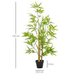 Kelvenix Set of 2 120cm/4FT Artificial Bamboo Trees Plant in Green - Size: 0.6m2 - thumbnail 2