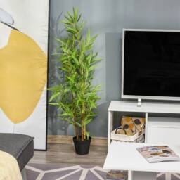 Kelvenix Set of 2 120cm/4FT Artificial Bamboo Trees Plant in Green - Size: 0.6m2 - thumbnail 4