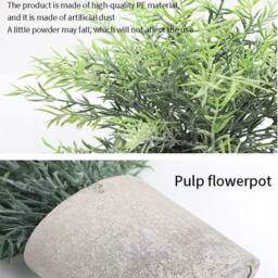 SPETLEK Set of 3 Artificial Potted Plants Bohemian Style in Green - thumbnail 4