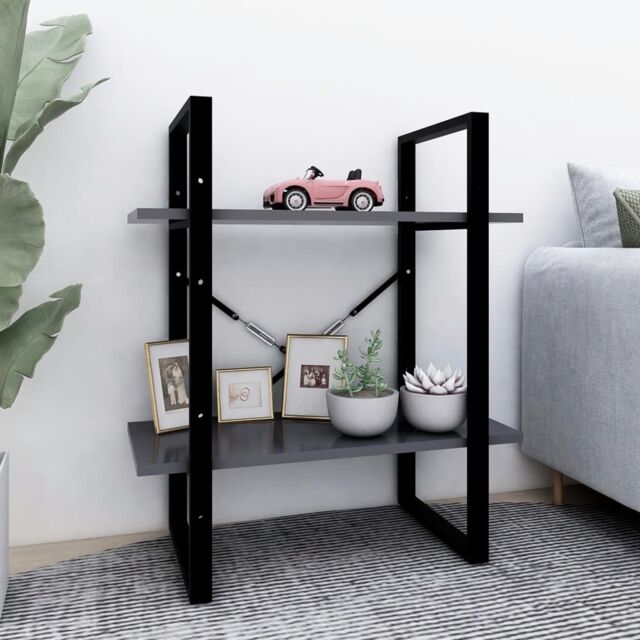 Berkfield Home 2-Tier Book Cabinet Grey 60x30x70 cm Engineered Wood - Size: 60 x 30 x 70 cm - image 1