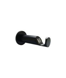 New Edge Blinds Quick Lock Cylinder Metal Curtain Pole Support Bracket Pair (35mm) in Black - thumbnail 1
