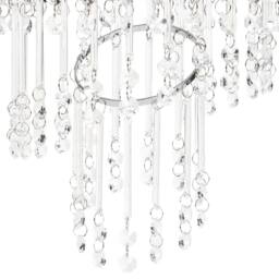 Wyld and Coco Chrome Crystal Chandelier - Large Cut Glass Crystals in Clear - thumbnail 5