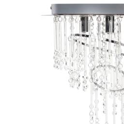 Wyld and Coco Chrome Crystal Chandelier - Large Cut Glass Crystals in Clear - thumbnail 4