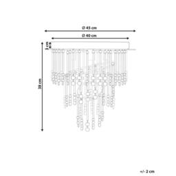 Wyld and Coco Chrome Crystal Chandelier - Large Cut Glass Crystals in Clear - thumbnail 3