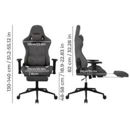 VOGREX Reclining Ergonomic Executive Office Chair Spring Foam Cushion in Grey - thumbnail 2