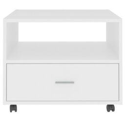 Berkfield Home Coffee Table White 55x55x40 cm Engineered Wood - Size: 55 x 55 x 40 cm - thumbnail 5