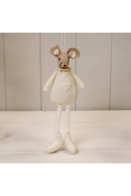 KDMD Cream Fabric Sittiing / Hanging Mouse - image 1