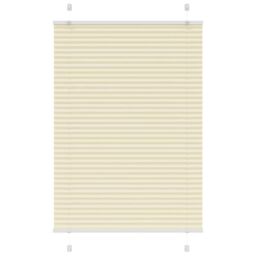 Berkfield Home Pleated Blind Cream 100x100 cm Fabric Width 99.4 cm Polyester