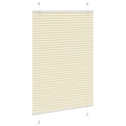 Berkfield Home Pleated Blind Cream 100x100 cm Fabric Width 99.4 cm Polyester - thumbnail 3