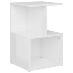 Berkfield Home Bedside Cabinet High Gloss White 35x35x55 cm Engineered Wood - Size: 35 x 35 x 55 cm - thumbnail 2