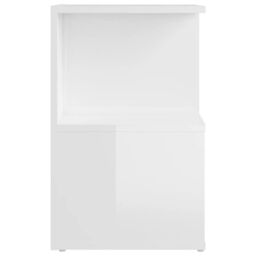 Berkfield Home Bedside Cabinet High Gloss White 35x35x55 cm Engineered Wood - Size: 35 x 35 x 55 cm - thumbnail 5