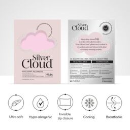 Silver Cloud Women's Silver Ion Infused Satin Pillowcase Pink in Baby Pink - thumbnail 2