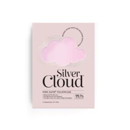 Silver Cloud Women's Silver Ion Infused Satin Pillowcase Pink in Baby Pink - thumbnail 5