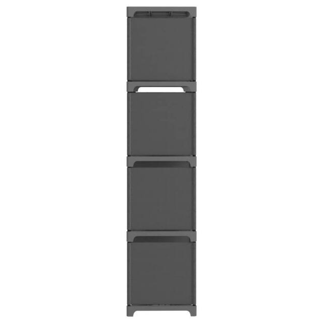 Berkfield Home Modern 12-Cube Display Shelf Grey 103x30x141 cm Fabric - Size: 103 x 30 x 141 cm - image 1