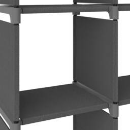 Berkfield Home Modern 12-Cube Display Shelf Grey 103x30x141 cm Fabric - Size: 103 x 30 x 141 cm - thumbnail 6