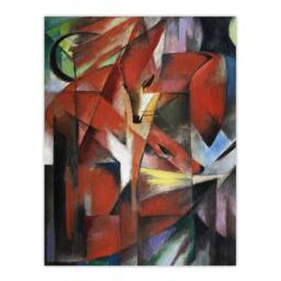 "Artery8 The Foxes Colourful Abstract Franz Marc Vintage Wall Art Print Poster - Size: W24"" x H32""" - thumbnail 1
