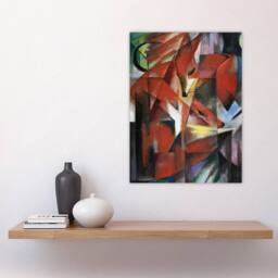 "Artery8 The Foxes Colourful Abstract Franz Marc Vintage Wall Art Print Poster - Size: W24"" x H32""" - thumbnail 4