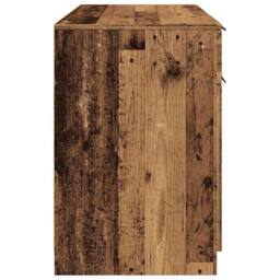 Berkfield Home Decorative Desk Old Wood 100x50x75 cm Engineered Wood in Brown - Size: 100 x 50 x 75 cm - thumbnail 6