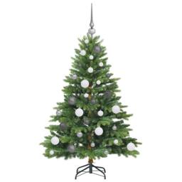 Berkfield Home Artificial Christmas Tree with 150 LEDs Green 120 cm PE & PVC - thumbnail 4
