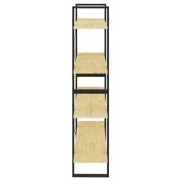 Berkfield Home 4-Tier Book Cabinet 100x30x140 cm Solid Pine Wood in Brown - Size: 100 x 30 x 140 cm - thumbnail 6