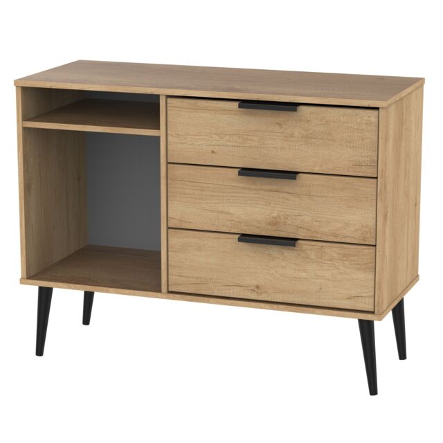 Ready Assembled 2 U Fuji 3 Drawer TV Unit (Ready Assembled) in Natural - image 1
