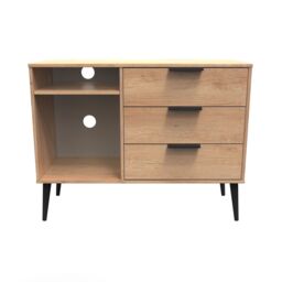 Ready Assembled 2 U Fuji 3 Drawer TV Unit (Ready Assembled) in Natural - thumbnail 2