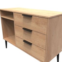 Ready Assembled 2 U Fuji 3 Drawer TV Unit (Ready Assembled) in Natural - thumbnail 5