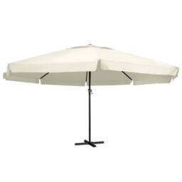 Berkfield Home Outdoor Parasol with Aluminium Pole 600 cm Sand White
