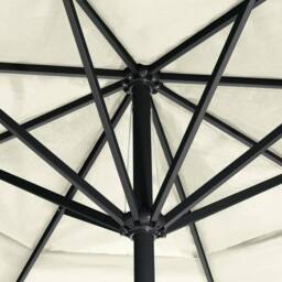 Berkfield Home Outdoor Parasol with Aluminium Pole 600 cm Sand White - thumbnail 4