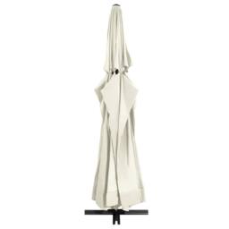 Berkfield Home Outdoor Parasol with Aluminium Pole 600 cm Sand White - thumbnail 3