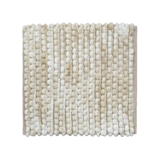 Allure Bath Fashions Marl Chunky Bobble Square Bath Mat Non Slip in Beige - image 1