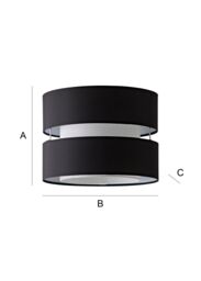 ValueLights Sophia Small 26cm Drum Easy Fit Ceiling Pendant Light Lamp Shade in Black - Size: 10 inches - thumbnail 9