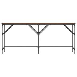 Berkfield Home Console Table Brown Oak 180x29x75 cm Engineered Wood - Size: 180 x 29 x 75 cm - thumbnail 4