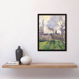 Artery8 The Bell Tower of Bazincourt Pissarro Framed Wall Art Print - Size: A4 - thumbnail 2