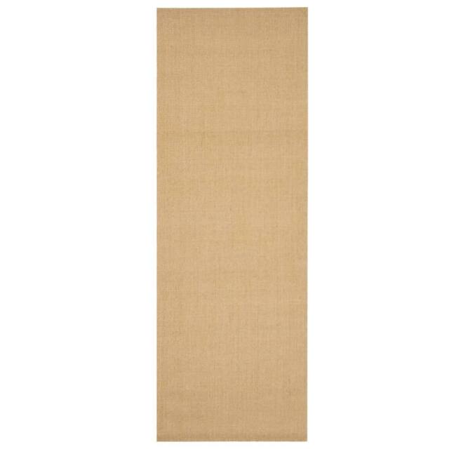 Berkfield Home Rug Natural Sisal 100x300 cm in Tan - Size: Medium - image 1