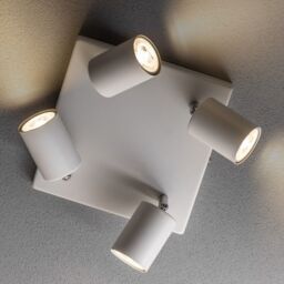 CGC Lighting 'Jack' Square White Four Head GU10 Ceiling Spot Light - thumbnail 4