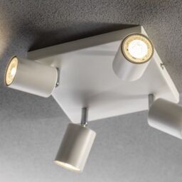 CGC Lighting 'Jack' Square White Four Head GU10 Ceiling Spot Light - thumbnail 2