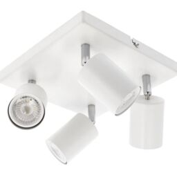 CGC Lighting 'Jack' Square White Four Head GU10 Ceiling Spot Light - thumbnail 3