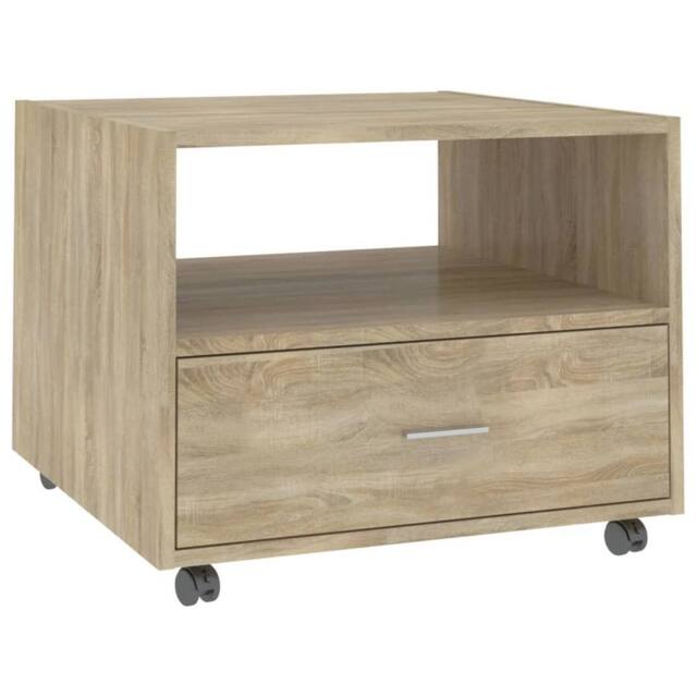 Berkfield Home Coffee Table Sonoma Oak 55x55x40 cm Engineered Wood in Brown - Size: 55 x 55 x 40 cm - image 1