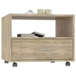 Berkfield Home Coffee Table Sonoma Oak 55x55x40 cm Engineered Wood in Brown - Size: 55 x 55 x 40 cm - thumbnail 4