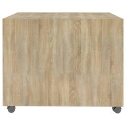 Berkfield Home Coffee Table Sonoma Oak 55x55x40 cm Engineered Wood in Brown - Size: 55 x 55 x 40 cm - thumbnail 7