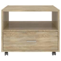 Berkfield Home Coffee Table Sonoma Oak 55x55x40 cm Engineered Wood in Brown - Size: 55 x 55 x 40 cm - thumbnail 5