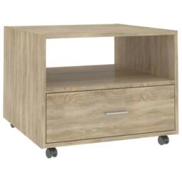 Berkfield Home Coffee Table Sonoma Oak 55x55x40 cm Engineered Wood in Brown - Size: 55 x 55 x 40 cm - thumbnail 1