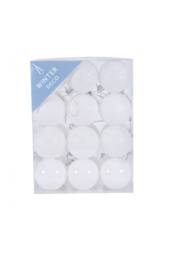 KDMD 6cm White Shatterproof Baubles x24 - thumbnail 2