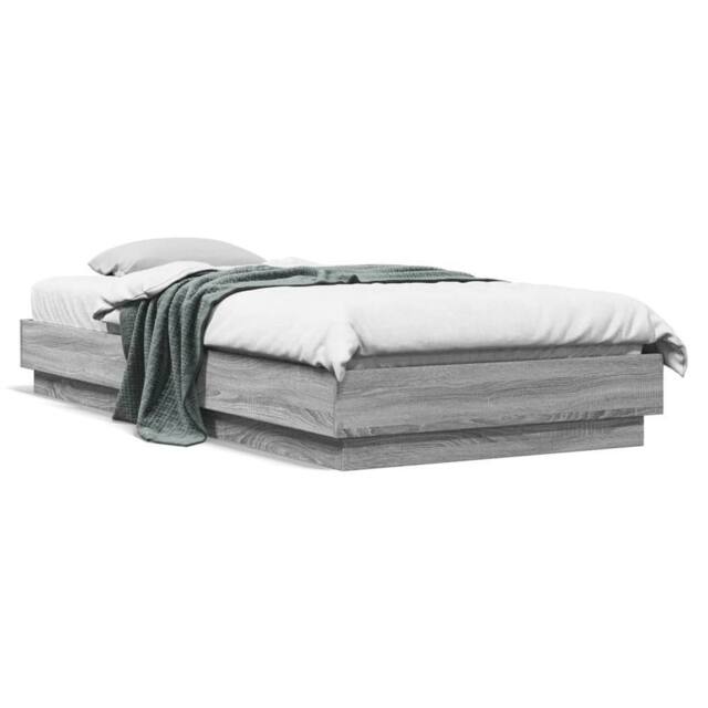 Berkfield Home Bed Frame without Mattress Grey Sonoma 90x200 cm Engineered Wood - image 1